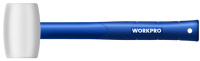 Киянка резиновая 450г, белая резина, пластиковая рукоятка WORKPRO