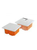 Коробка распред. 92х92х40мм СУ для твердых стен с крышкой TDM