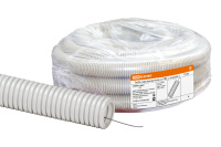 Труба гофр. ПВХ d 40 с зондом 25м легкая TDM