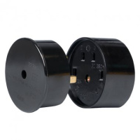 Разъем РШ-ВШ 32А 380В 3P+PE ОУ карболитовый черный EKF