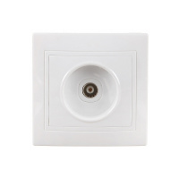 Розетка TV СУ 1 мест. бел. (керам. осн., RG6) TDM Таймыр