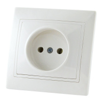 Розетка СУ 1 мест. 10А бел. (керам. осн.) TDM Таймыр