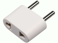 Вилка-переходник плоская евро 10А белая TDM