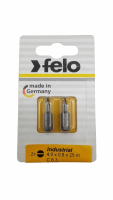Бита плоская шлицевая 4,0*0,8*25, 2шт в блистере, серия Industrial Felo