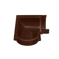 Угол желоба универсальный с уплотнителем 90/130 Murol коричневый
