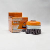 Корщетка чашеобразная витая жесткая усиленная кольцом для УШМ 65 мм толщ. проволоки 0,5 мм Bohrer