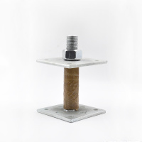 Анкер регулировочный по высоте 100х100х5,0 М24 Н=150