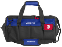 Сумка для инструмента 600D 350х190х220мм с широким горлом на молнии WORKPRO