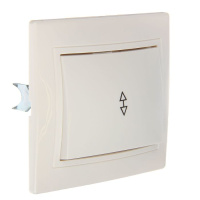 Переключатель проходной СУ 1 кл. 10А бел. (керам. осн.) TDM Таймыр