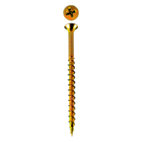 Саморез по дереву усиленный Daxmer 4,2х70 желтопассированный 1 кг - ведро
