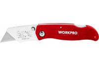 Нож складной быстросменный пластиковый трапец. WORKPRO