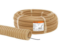 Труба гофр. ПВХ d 25 с зондом 25м легкая ЭКО сосна TDM