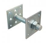 Анкер регулировочный по высоте 100х100х5,0 М24 Н=200