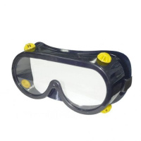 Очки защитные, закрытый тип, черный корпус, желтые клапаны, непрямая вентиляция Usp
