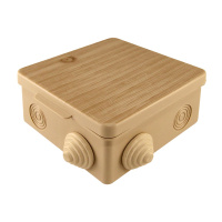 Коробка распред. 100х100х55 ОУ IP54, сосна, с крышкой, 8 входов, инд. TDM