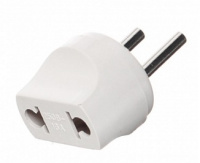 Вилка-переходник круглая евро 16А белая TDM