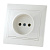 Розетка СУ 1 мест. 10А бел. (керам. осн.) TDM Таймыр