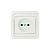 Розетка СУ 1 мест. бел. (керам. осн.) UNIVersal Валери
