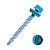 Саморез кровельный Daxmer 4,8*50 морская волна  RAL 5021 сверло №1