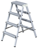 Стремянка алюминиевая 2-х сторонняя, 4 ступени, серия 112