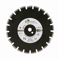 Диск отрезной алмазный сегментный мокрый рез 350*3,5*25,4 с защитным зубом Grand Asphalt Trio-Diamon