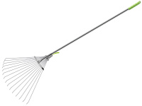 Грабли веерные раздвижные с черенком металлические 15 зубьев Твой любимый сад