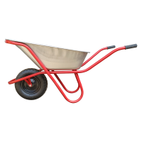 Тачка строительная 1-колесная 110 л с поддержкой корыта колесо пневмо 4.00-8