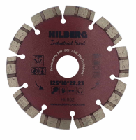 Диск отрезной алмазный сегментный сухой/мокрый рез 125*2,2*22,23 Hard Industrial Hilberg