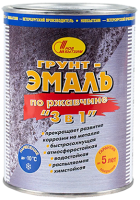 Грунт-эмаль по ржавчине 3 в 1 чёрная 1л Новбытхим