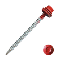 Саморез кровельный Daxmer 4,8*70 рубин  RAL 3003 сверло №1