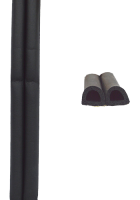 Уплотнитель самоклеящийся D21х15 (чер.) - 50 м. Shaper