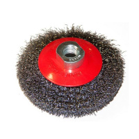 Щетка-крацовка коническая для УШМ , стальная проволока, 125 мм