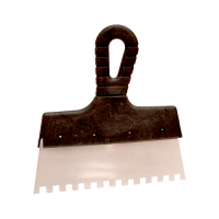 Шпатель с черной ручкой нерж.сталь  200,зуб 8*8мм