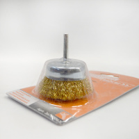 Корщетка чашеобразная латунированная мягкая для дрели 63 мм толщ. проволоки 0,3мм  Bohrer