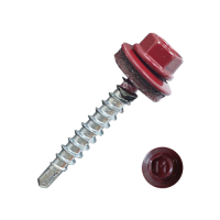 Саморез кровельный Daxmer 4,8*35 винно-красный RAL 3005 сверло №1