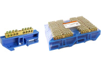 Шина нул. с изолят. на DIN-рейку 6x9мм стойка бол. 8 отв. TDM