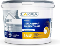 Краска фасадная латексная Лакра Белоснежный 14кг Л-С
