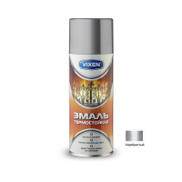 Эмаль  термостойкая, серебристая 520мл VIXEN