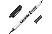 Маркер перманентный двухсторонний Черный 0,5мм/1мм DUO LEKON