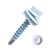 Саморез кровельный Daxmer 4,8*29 белый RAL 9003 сверло №1