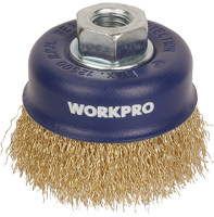 Корщетка чашеобразная латунированная мягкая для УШМ 100мм М14 WORKPRO