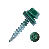 Саморез кровельный Daxmer 4,8*29 темно-зеленый RAL 6005 сверло №1
