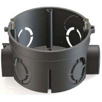 Коробка уст. 68х42мм СУ для твердых стен, саморез, стыков. узлы, черный TDM