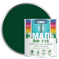 Эмаль ПФ-115 Зелёный 0,9кг Л-С PROREMONTT