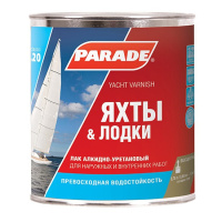 Лак яхтный алкидно-уретановый L20 Яхты & Лодки Матовый 0,75л PARADE