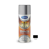 Эмаль  термостойкая, черная 520мл VIXEN