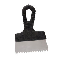 Шпатель с черн.ручкой нерж.сталь 150мм зуб 4*4 мм