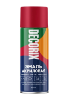 Эмаль акриловая универсальная красный глянцевый 520 мл DECORIX