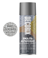 Эмаль с молотковым эффектом серебро 520 мл DECORIX