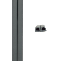 Уплотнитель самоклеящийся D14х12 (сер.) - 40 м. Shaper